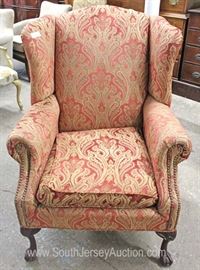 Upholstered Wing Back Ball and Claw Chair by “Bancroft and Bliss”
Located Inside – Auction Estimate $100-$300
