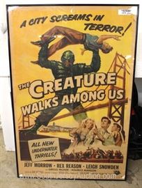 Original Movie Poster of ‘Creature Walks Among Us’ Under Glass in Medium to Fair Condition
Located Inside – Auction Estimate $200-$600
