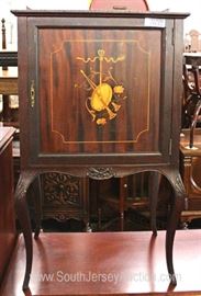 ANTIQUE Burl Mahogany and Inlaid Music Stand with Gallery
Located Inside – Auction Estimate $200-$400
