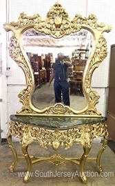 FANCY French Highly Carved and Ornate Marble Top Console with Mirror
Located Inside – Auction Estimate $300-$600
