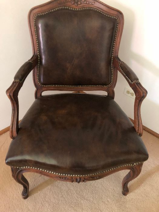 Louis XV style chair in Leather He is Sexy!