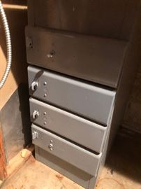 Vintage Equipto Sheet metal welders Tool shed industrial tool cabinets with Keys