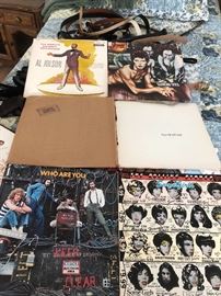 LPS, Records, Yes Vinyl one of the best collections of Rock and Roll we have seen yet.. David Bowie Diamond Dogs, Who are You, Rolling stones some girls, the beatles white album