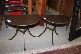 Pair of Demi-lune tables