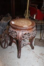 Antique Chinese Marble Top Table