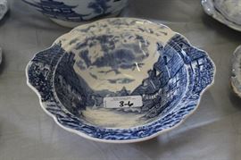 Estate China Glassware Pottery Blue and White 