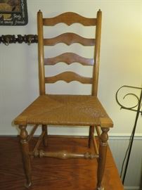 LADDER BACK SIDE CHAIR
RUSH SEAT
