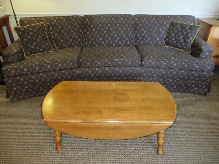 VINTAGE CURVED SOFA
ETHAN ALLEN
DROPLEAF COFFEE TABLE
