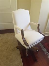 Lovely canvas upholstered desk chair