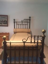 FANTASTIC very old brass beds, 2 twins or one king!