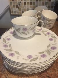Ridgeway Potteries Ltd. Royal Adderly Bone china "Charmaine" tea service for 8.