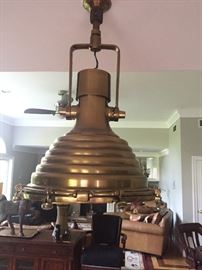 One of two brass nautical light fixtures...simply gorgeous!!