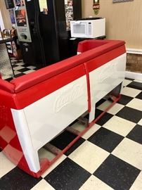 Back view of Coca-Cola sofa