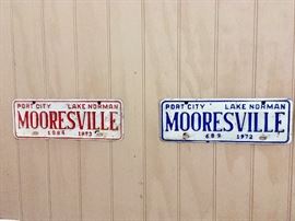 1972 & 1973 Mooresville  license plates
