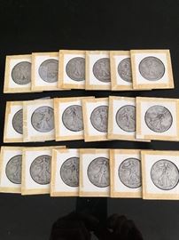 Liberty silver Half Dollar coins