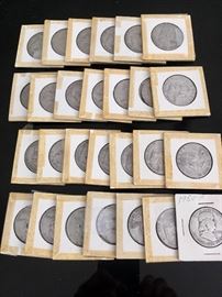 Ben Franklin silver Half Dollars