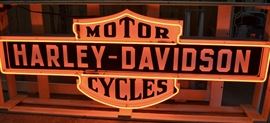 Harley Motor Cycles Neon Sign