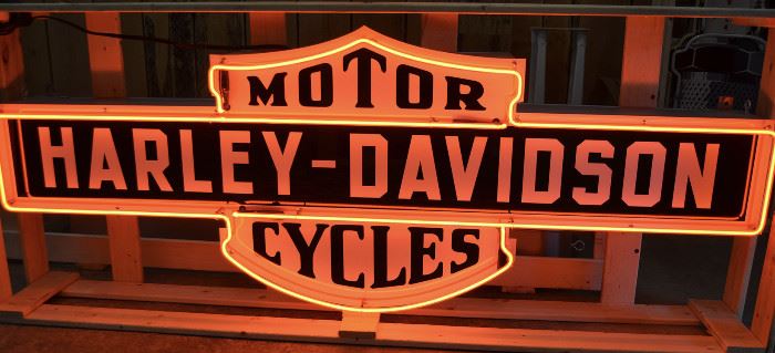 Harley Motor Cycles Neon Sign
