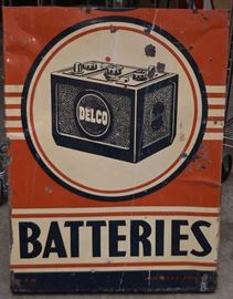 Delco Batteries tin sign