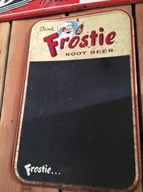 Frostie Root beer menu board