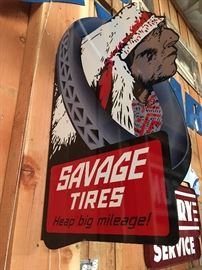 Savage tire flange sign