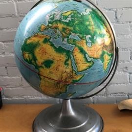 1950's School Globe Industrial Base