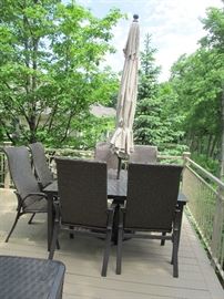 All the patio furniture is only 2 years old and stored inside during winter except metal table.  Everything still looks new.