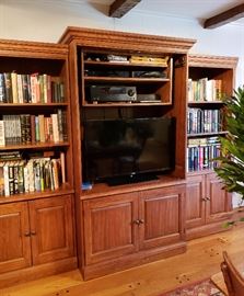 Entertainment center (tv not included), bookcases