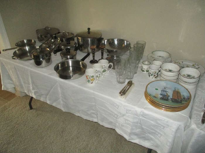 Decorative plates, dish sets, pots and pans