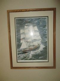 Charles L Peterson artist, Cutty Sark, setting the Royals, numbered and signed, also includes certificate of authenticity