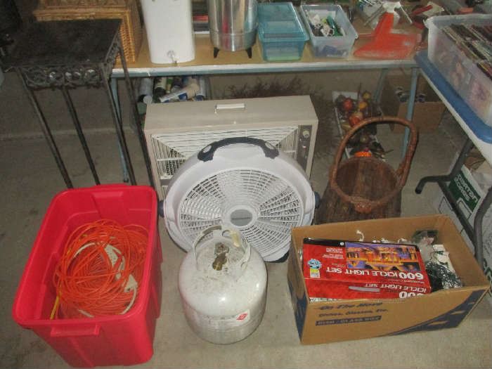 fans, baskets and cords