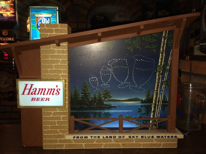 Hamm's Starry night working lighted sign                                          From the Land of Sky Blue Waters