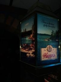 Two Vintage Hamm's 4 sided rotating lights