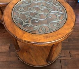 Round Coffee Table and Matching End Table