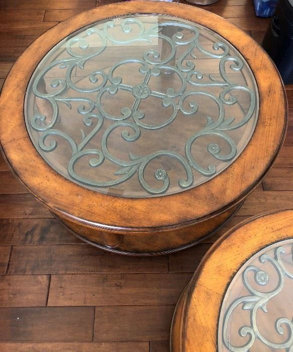 Round Coffee Table and Matching End Table
