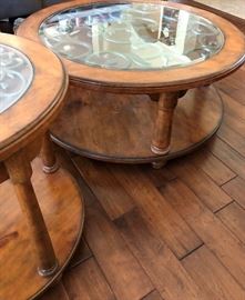 Round Coffee Table and Matching End Table