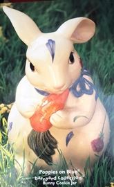 Poppies on Blue Cookie Jar