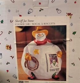 Sheriff Joe Snow Cookie Jar