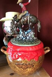 Paris & Bee Bee Cowboy on Horse Cookie Jar