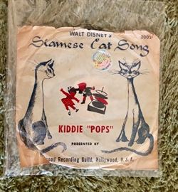 HOLLYWOOD RECORDS - WALT DISNEY'S SIAMESE CAT SONG - VERY RARE!