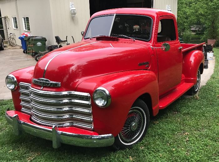  Beautiful 1950 Chevy Truck 3100 Series (Off Frame restoration) 235 6 cylinder 3 spd on column. Come see the quality restoration-front to back top to bottom beautiful and the perfect color RED