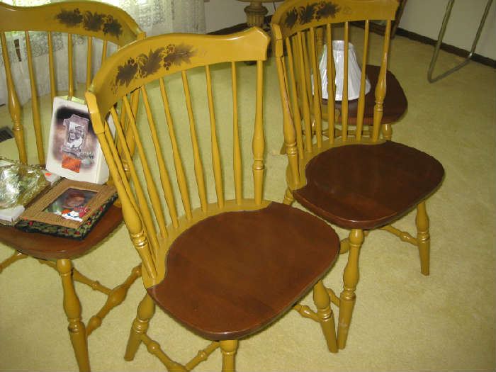 4 Hitchcock chairs