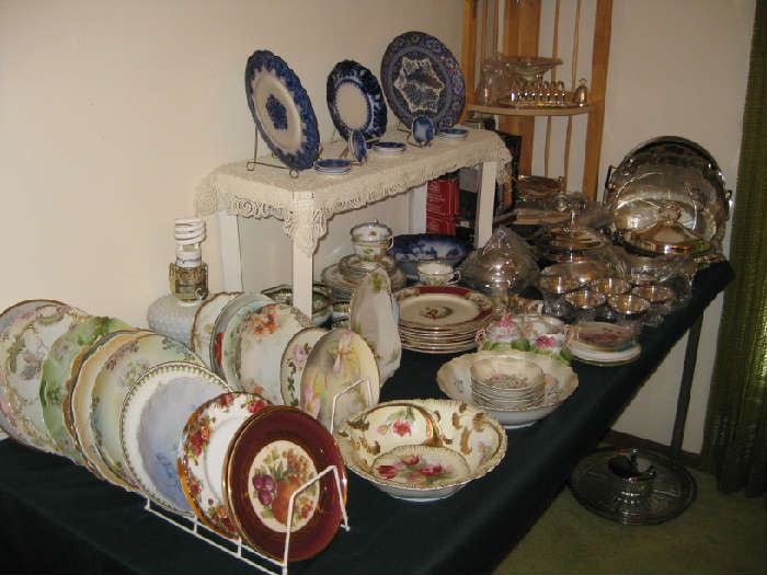 more silver plated serving pieces, plates, Nippon