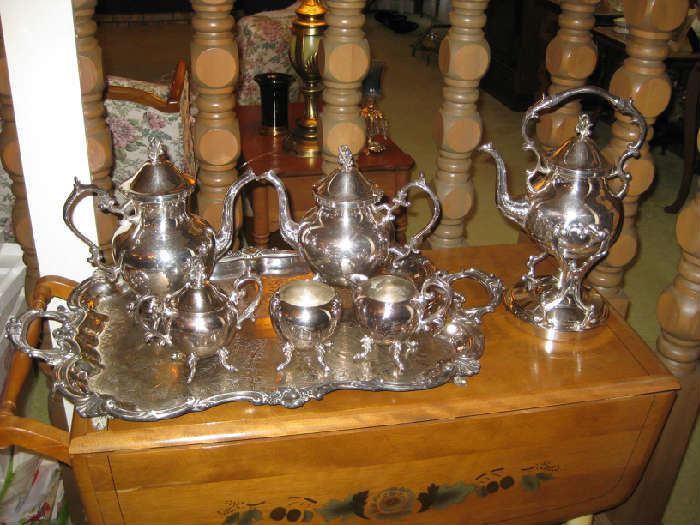 7pc. silver plated tea set