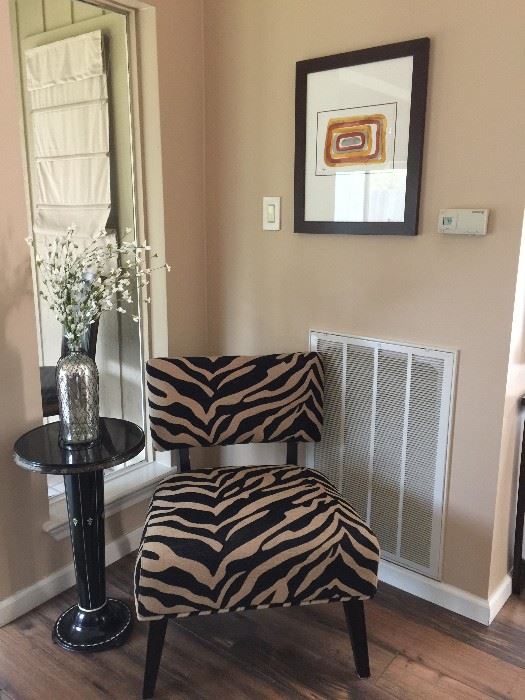 Zebra chair from Noel Furniture