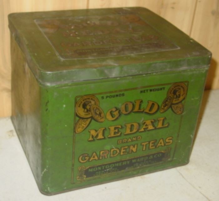 Metal Gold Medal Tea Tin Box
