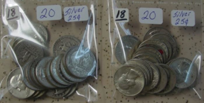Bags Of Silver Quarters