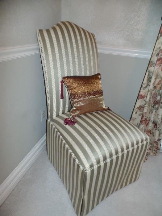 1 of 2 Upholster Parson's  chairs ---Perfect Condition -