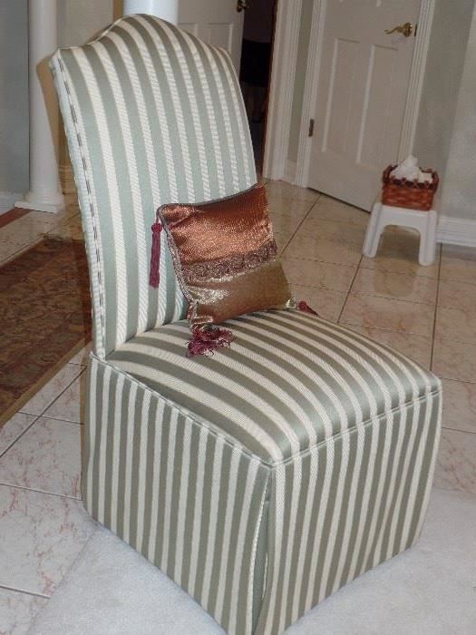 1 of 2 Upholster Parson's  chairs ---Perfect Condition 