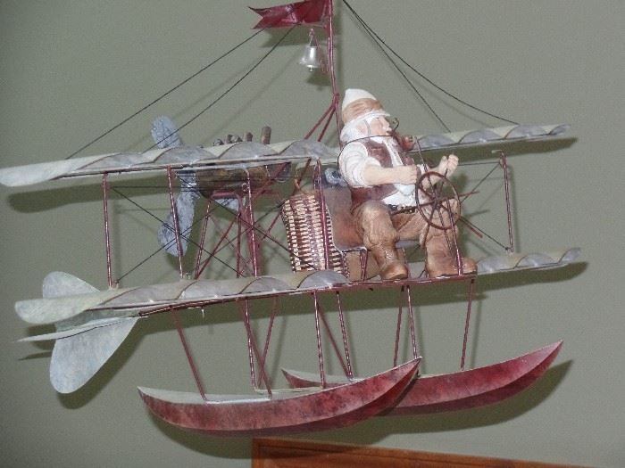 The Explorers "Flying Machine" by Daniel dela Cruz -  Whimsical hanging flying plane